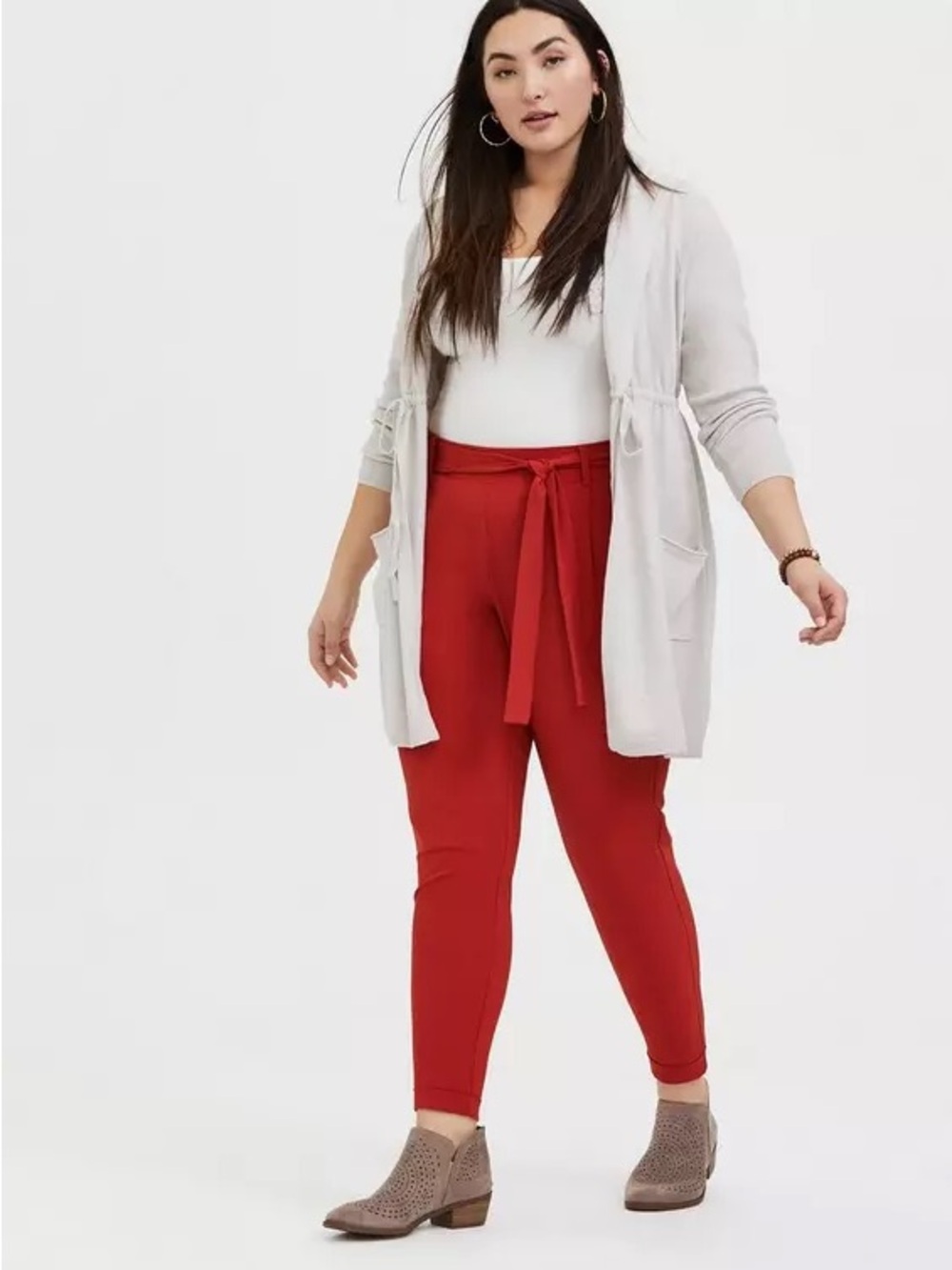 Torrid women Pull-On High-Rise Crepe Pant in Ketchup size 1 NWT